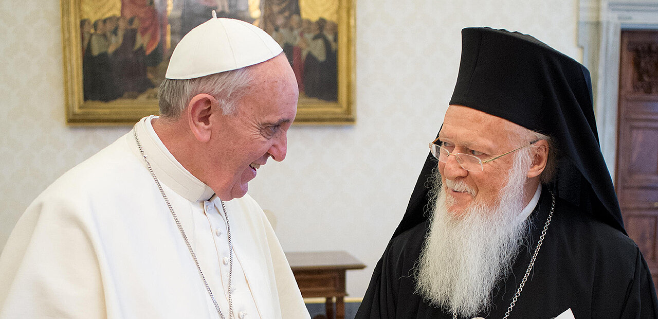 Papst Franziskus und Patriarch Bartholomaios