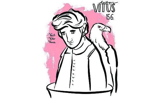 Heiliger St. Vitus wecke mich zur rechten Zeit; nicht zu früh und nicht zu spät, bis die Glocke schlägt.