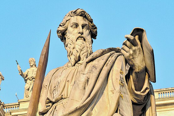 Paulus: Mit Schwert und Pergament (Petersdom, Rom).