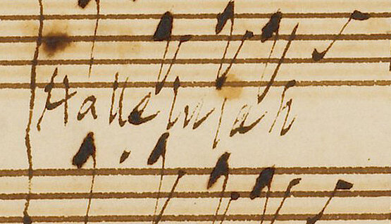 Händels Hallelujah - Autograph. 