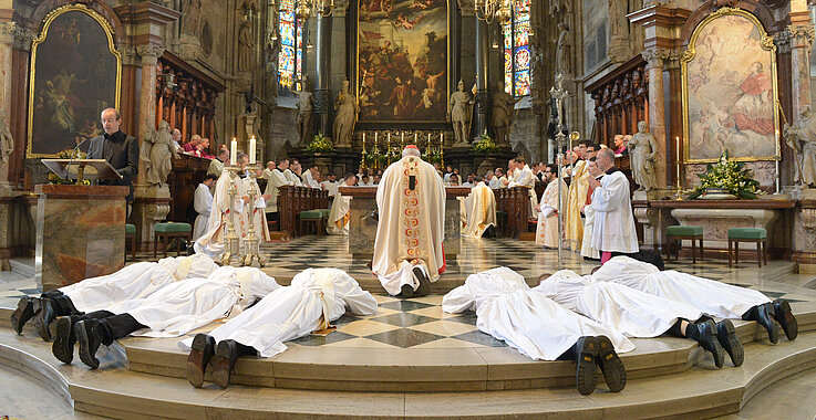 Vier Priester werden heuer von Kardinal Christoph Schönborn geweiht.  