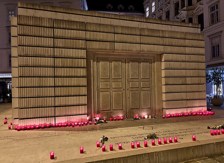 Mahnmal für die österreichischen jüdischen Opfer der Schoah am Wiener Judenplatz