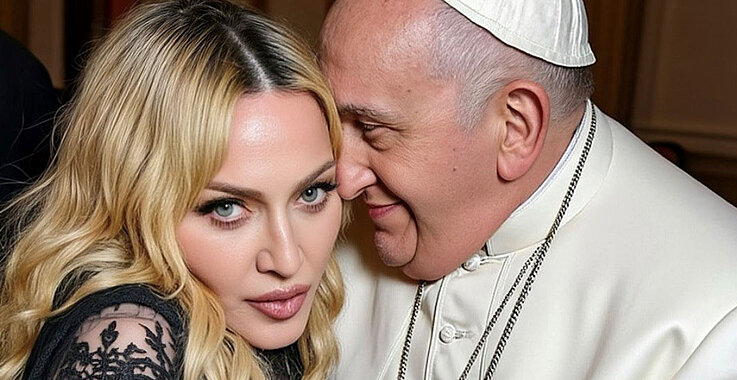 Papst und Madonna