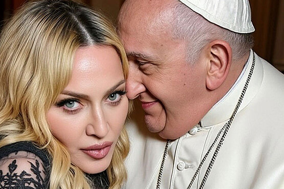 Papst und Madonna