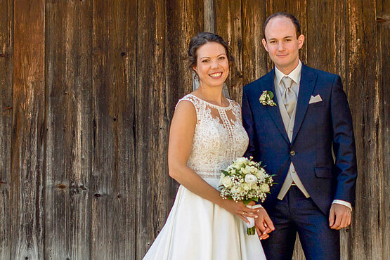 Hochzeitsfoto Stefanie Wiklicky-Leitner und ihr Mann