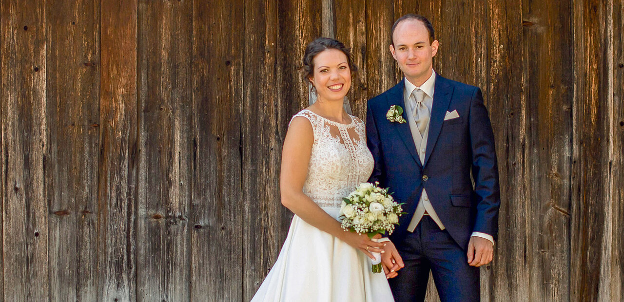 Hochzeitsfoto Stefanie Wiklicky-Leitner und ihr Mann