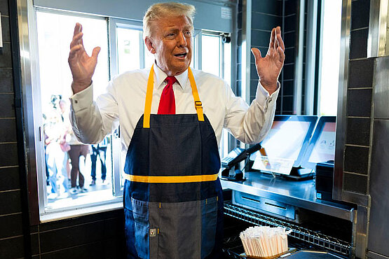 Donald Trump bei McDonalds