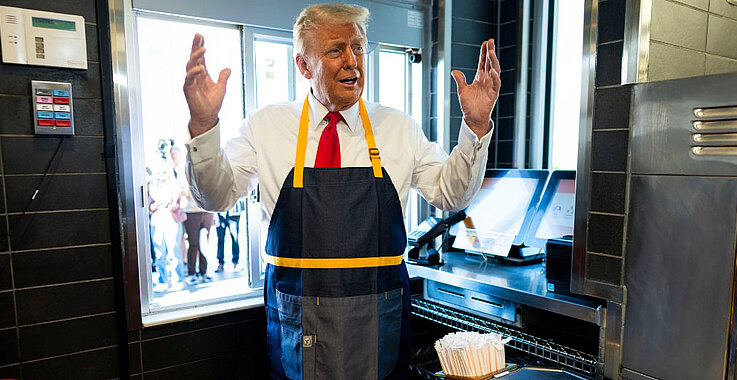 Donald Trump bei McDonalds