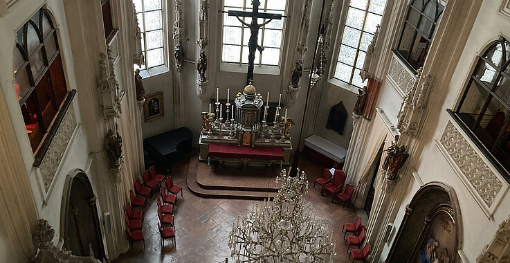 Die Kapelle in der Wiener Hofburg. 